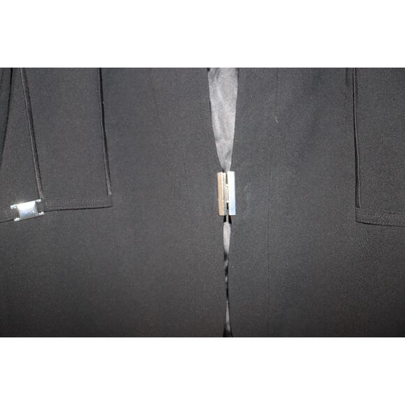 Cache Black Blazer Size 14 Silver Hardware Triacetate/Polyester (77) - Picture 3 of 9